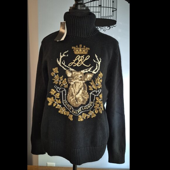NWT Ralph Lauren Cotton Elk Turtleneck (XL) - Picture 4 of 12